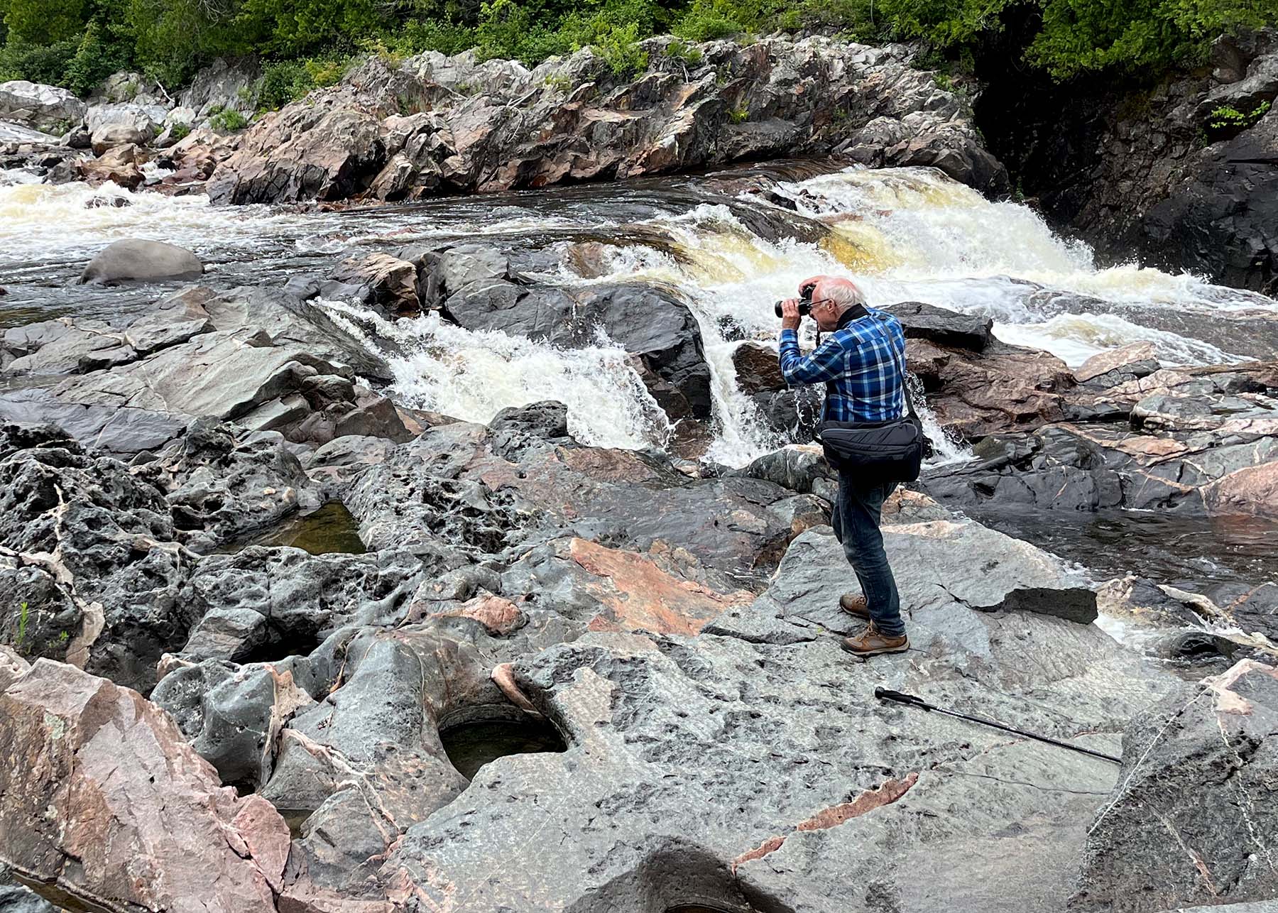 Bob McGauley shooting on Goulais River
